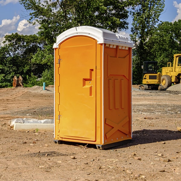 how often are the portable restrooms cleaned and serviced during a rental period in Long Prairie